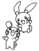 coloriage Pokemon mini pikachu